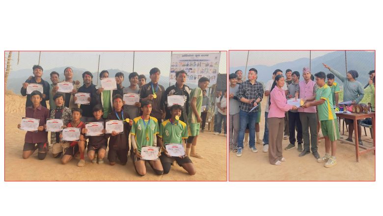 भलिबल प्रतियोगिता सम्पन्न, बिरकोट युवा क्लब प्रथम